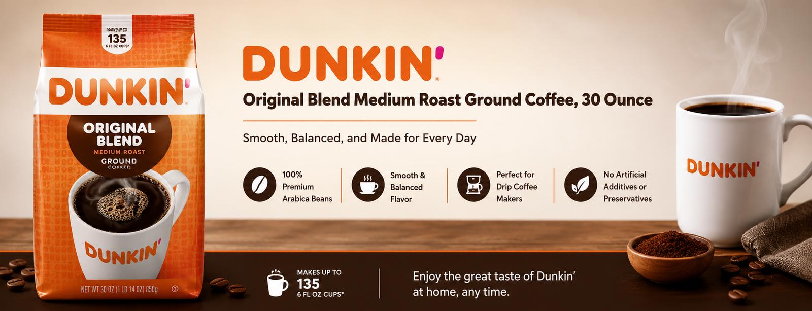 Dunkin Coffee Banner