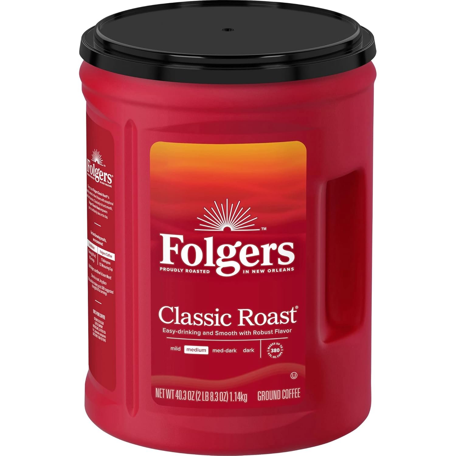 folgers classic medium roast coffee (43.5 oz canister)